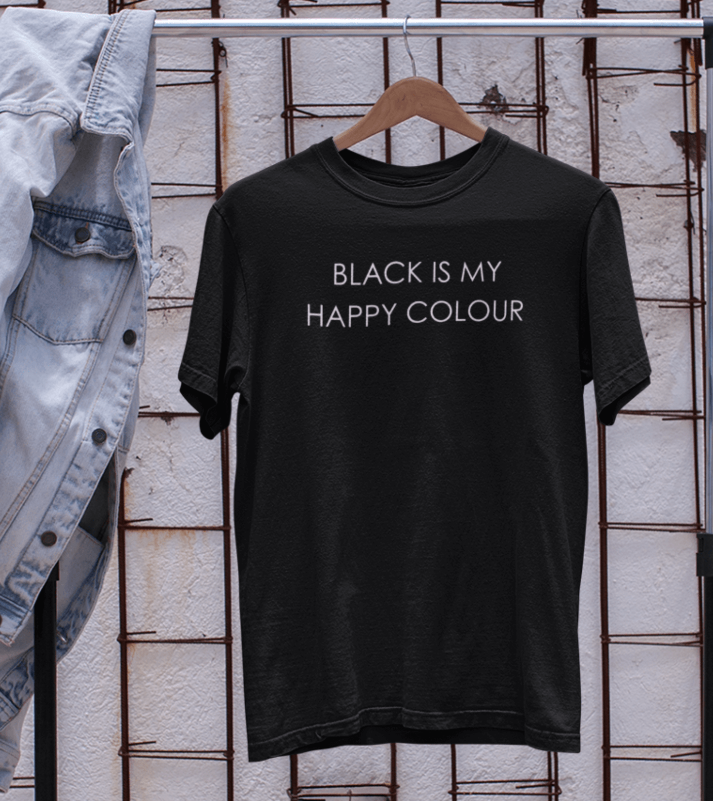 Unisex Statement Shirt - Black is my happy colour
