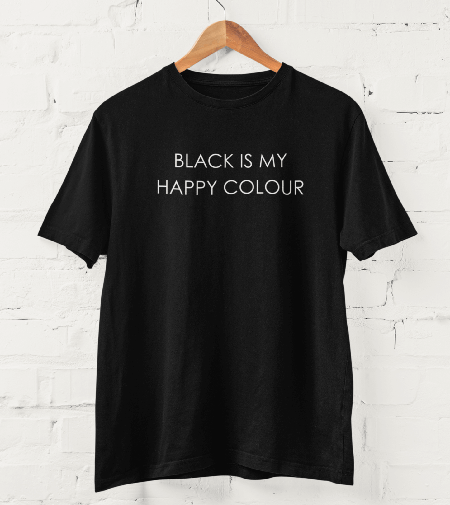 Unisex Statement Shirt - Black is my happy colour