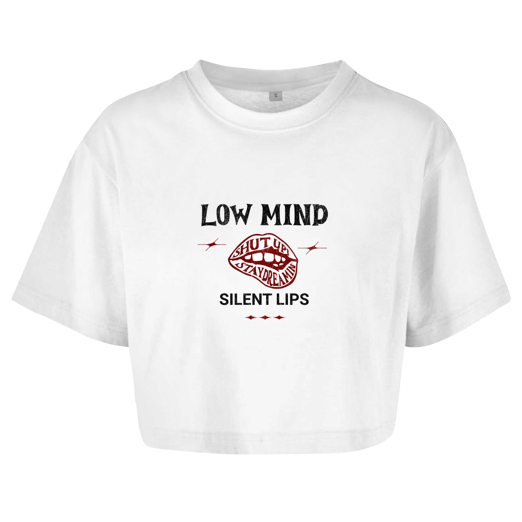 Oversize Crop Top low mind silent lips