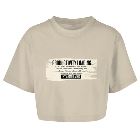 Damen Oversize Crop Top productivity loading