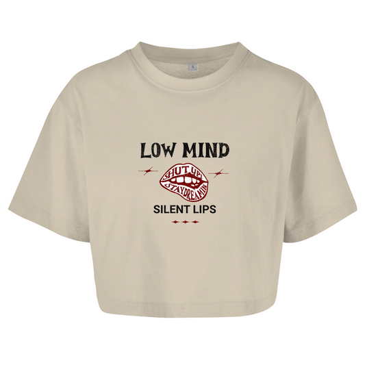 Oversize Crop Top low mind silent lips
