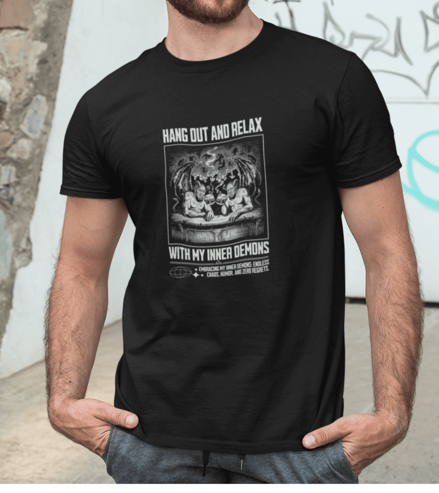 Unisex Edgy T-Shirt im Dark Humor Style