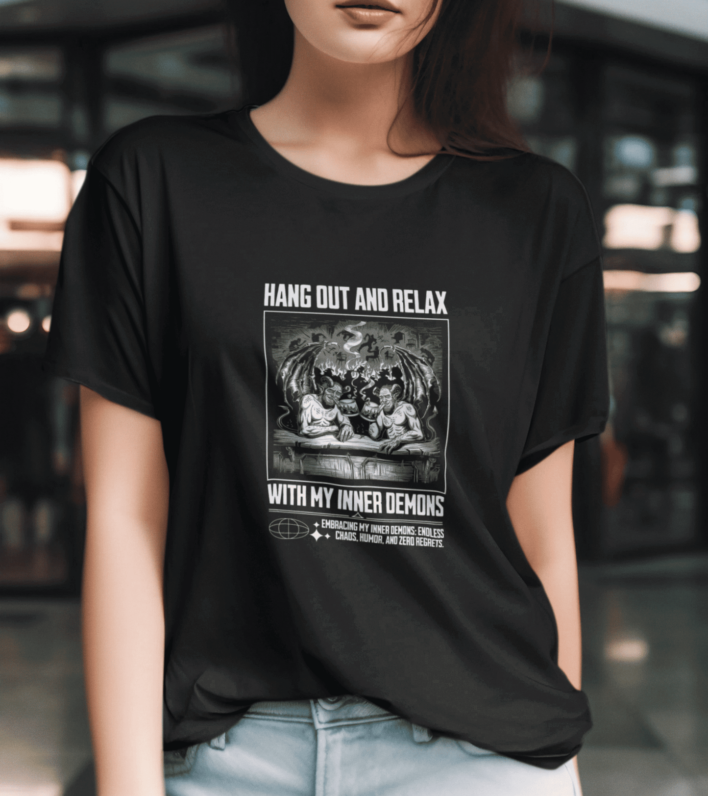 Unisex Edgy T-Shirt im Dark Humor Style