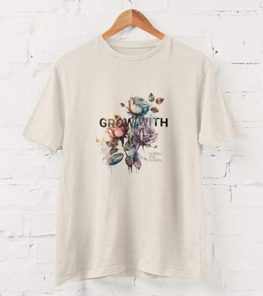 Unisex T-Shirt "Grow With Time" – Floral Artwork