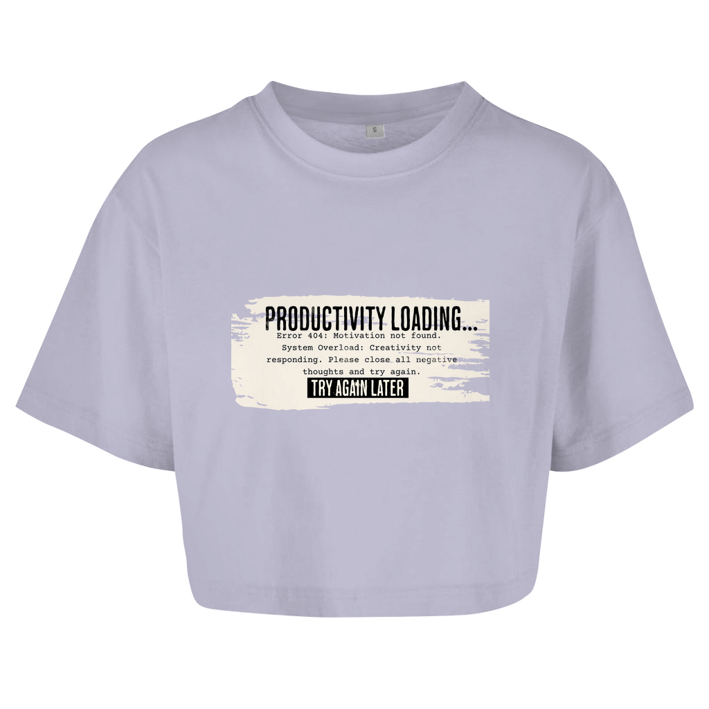 Damen Oversize Crop Top productivity loading