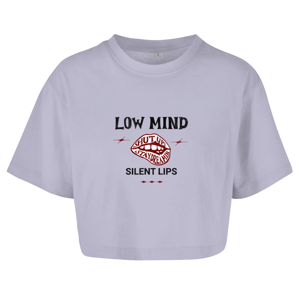 Oversize Crop Top low mind silent lips